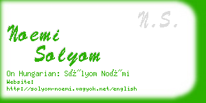 noemi solyom business card